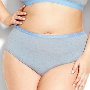 AVENUE BODY Bundle 3 Pairs 30/32W Blue Stripe Cotton Modern Brief TD.5